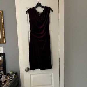 Elegant Purple Velvet Dress
